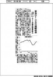 ７月の景気ＤＩ、3カ月連続改善　ＡＩ・半導体需要拡大　帝国データ７月まとめ