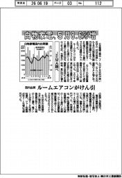 白物家電の５月国内出荷、８・６％増　ＪＥＭＡ調べ