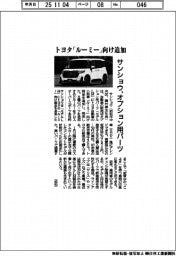 サンショウ、オプション用パーツにトヨタ「ルーミー」向け追加