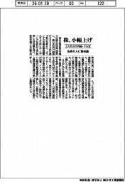 株、小幅上げ　３カ月ぶり円高・ドル安　為替介入に警戒感