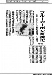 ブルーカーボン可視化　国交省、藻場・干潟など生態系地図に表示