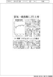 ５月の景気一致指数、１．３ポイント上昇　判断「下げ止まり」に上方修正