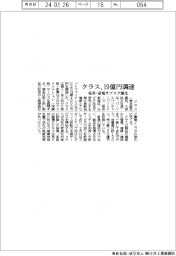 クラス、１９億円調達　家具・家電サブスク強化