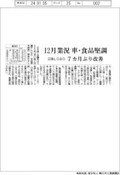 １２月の業況DI、車・食品堅調　７カ月ぶり改善　日商ＬＯＢＯ