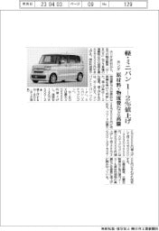 ホンダ、軽・ミニバン １―２％値上げ　原材料・物流費など高騰