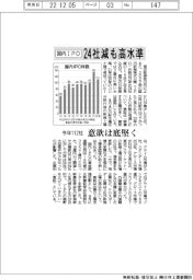 国内ＩＰＯ、２４社減も高水準