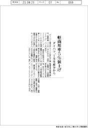 ダイハツ、軽商用車５％値上げ　７月生産分から