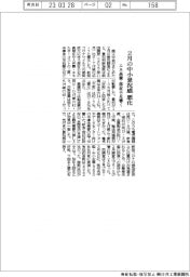 ２月の中小景況感悪化　商工中金調べ、エネ高騰・部材不足響く